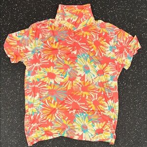 Chubbies Floral Golf Shirt - Red and Yellow